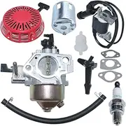 Carburetor Recoil Pull Starter for Fits for Hon/da GX390 13HP GX 390 Lawn Mower Engine Part Ignition Coil Choke Rod Gasket Cup Kit