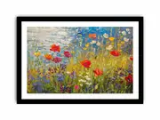 Color Drips Flower Art Framed Art Framed print Art Poster