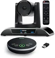 TONGVEO 4K Conference Room Camera System, AI Auto Tracking PTZ Camera, 5X Digital Zoom with Wireless Bluetooth Speaker, 124 Degree Wide Angle USB Game for Zoom