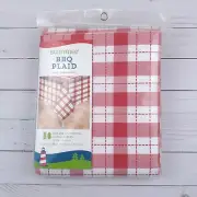 Vinyl Tablecloth Red Plaid 60x84