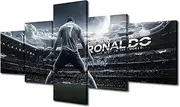 Football Stadium Picture Cristiano Ronaldo Back CR7 Poster Canvas Wall Art for Bedroom Living Room Decor Posters Canvas Prints Artwork Office Decorations Framed Ready to Hang New Year Gift 50x24 in