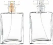 YORROR 2 Pack Clear Glass Perfume Atomizer,100ml Empty Refillable Perfume Spr...