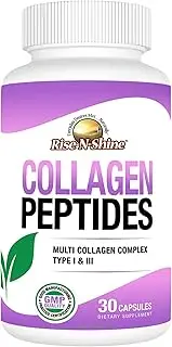 Collagen Peptides Complex Type I, III for Healthy Hair, Skin, Nails, and Joint Support- Hydrolyzed Collagen Supplement - 30 Count