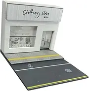 1/64 Diorama Display Parking Lot with Light Car Model Display Storage Ornament Miniature Architectural Scene Diorama Scenery