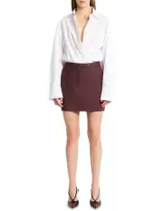 [Sass & Bide] Hindsight Mini Skirt in Merlot
