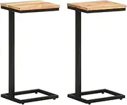 Accent Tables, Side Tables 2 pcs 31.5x24.5x64.5 Solid Acacia Wood
