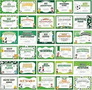 EYxsaxenk Soccer Achievement Award Certificates - 60Pcs End of Season Soccer Team Sport Game Ceremony Award Paper Achievement Certificate for Kids School Student Reward Teacher Class Motivation Supply
