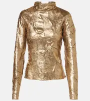 [Ganni] Ganni Metallic top XXS/XS gold