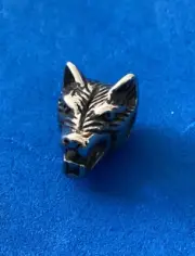 304 Stainless Steel Beads, Wolf Head, Antique Silver Size: about 11mm wide 1/2”