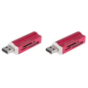 USB2.0 4 in 1 Multi Memory Card Reader for SD/SDHC/Mini SD/MMC/TF (Red) AU