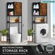 Toilet Storage Shelf Freestanding Bathroom Holder Organiser Adjustable Rack Cabinet Over Washer Washing Machine Organization