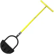 Generic Half Moon Garden Lawn Edger Manual Saw-Tooth Hand Lawn Trimming Tool Long Handled Landscaping Edging Tools with T-Grip Lawn Mowing Weeding Tools for Garden Sidewalk Flower Beds