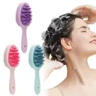 Plastic Hair Scalp Massager Shampoo Brush Shower Massaging Scrubber Wet Dry Use