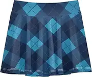 [FRODOTGV] Dark Blue Checkerboards Girls Athletic Skirt with Built-in Shorts Performance Skorts for Girl Pleated Skirt