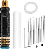 Prime Model Scriber with 7 Blade Tungsten Steel Scribe Line Cutting Tool Chisel 0.1/0.2/0.4/0.6/0.8/1.0/2.0 mm for Engraved Panel Line Resin Gk Gundam Model