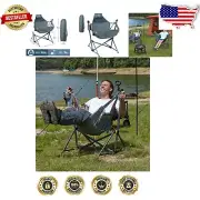 Heavy-Duty Hammock Camping Chair | Adjustable Backrest, Supports 300lbs, Blue