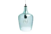 Lily Glass Shade Hanging Pendant Lamp - Aqua Blue