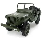 Q65 2.4G 1/10 Jedi Proportional Control Crawler Military Truck 4WD Off-Road RC Car With Canopy LED Light