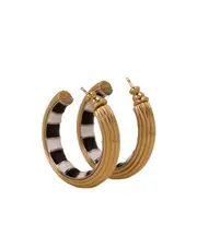 Piano trumpet ring earrings One size Yellow