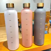 1L Water Bottle Time Marker Extra Large Motivational Gym Sport Bottle Tick Mark