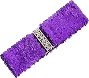 [Healeved] Dance Costume Accessory Women's Sequin Belt Fish Scale Design Elastic for Comfort for Dresses Stage