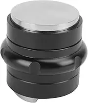 Premium Stainless Steel Coffee Tamper Dual Head Adjustable Height with Flat and 3 Angled Slopes Bases for Espresso Tamping Barista Tools Black 5.8cm