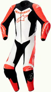 Alpinestars GP Force Lurv, leather suit 1pcs. perforated , color: Neon-Red/White/Black , size: 60