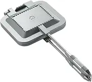 Sandwich Maker Grill Sandwich Hand Toaster Sturdy Multiuse Frying Pan Aluminum Flip Pan for Outside Camping Omelets Frittatas, No Bag