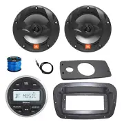 JBL Marine Radio, Spa Bezel, Adapter, Antenna, 2x 6.5" 225W Black Speaker w/Wire