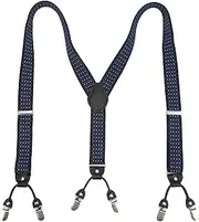 [Bognajin] Mens Suspenders, Fashionable Business Style, Widely Used, outstanding Fit, Great Comfort, 1.4x47.2in, for Dress Pants, Slacks,