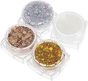 Boys and Girls Mermaid Sequins Glitter Gel Set 4 Distinct Colors Face Hair Glitter Non-Glue Application Safe for Boys and Girls