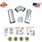 Complete Dryer Venting Kit - Adjustable Side/Bottom Exhaust for LG & Kenmore