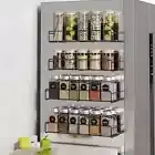 Untyo 4 Pack Magnetic Shelf – Magnetic Spice Rack Organizer for Refrigerator