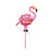 Garden Solar Lights Outdoor Solar Powered Flamingo Stake Lights Metal Flamingo Decorative Lights Weatherproof Pink Flamingo
