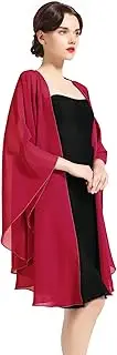 [BEAUTELICATE] Shawl Wrap Chiffon Scarf for Women Evening Dresses Wedding Stole Black White Blue 25 Colors