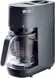 Tommee Tippee Quick Cook 6-in-1 Baby Food Maker with Steam, Blend, Chop, Reheat, Defrost and Sterilising Functions, Perfect for Baby Weaning, 500ml Capacity, Black