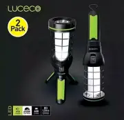 Luceco Rechargeable Olympia Tripod 360° Work Light Twin Pack New