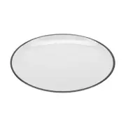 G.E.T. CS-1100-W/BK Settlement Bistro White Melamine 11" dia. Dinner Plate-1 Doz