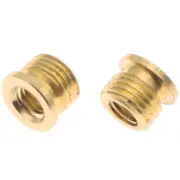 2 Pcs Male 1/8 IP 3/8" to Femle 1/4-27 Lamp Finial Cap Tapped of Top Adapter ...