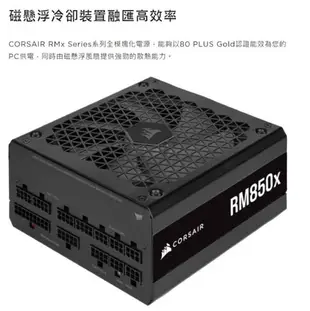 CORSAIR 海盜船 RM850X 850W 金牌 電源供應器 全模組 全日系 ATX3 PCIe5 電供