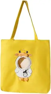 Yajuyi Dog Cat Shoulder Bag Kitty Outing Bag Pet Canvas Shoulder Carrying Bag for Small, Medium and Large Cats, Yellow and XL