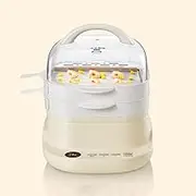 Electric Steamer Seafood Multi-Function Rice Noodles Machine Household Small Double-Layer steam Boiler Breakfast Machine Automatic Drawer Tray (Color : A)