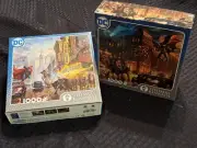 Set of 2 Justice League, DC Puzzles by Thomas Kinkade - 1000 Pc