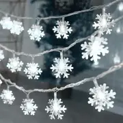 Christmas Snowflake String Lights Waterproof Fairy Lights for Bedroom Garden