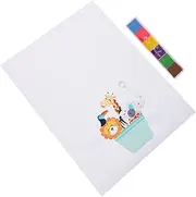 Vaguelly Fingerprint Art Canvas Kids Paint Toy Diy Craft Tool Drawing Canvas Ideal for Birthday Parties