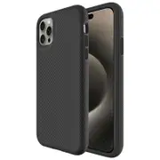 For Apple iPhone 15 Pro Max Triangle Shockproof Case Heavy Duty Rugged Bumper Anti Knock Phone Back Cover (Black)