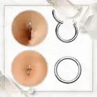 16G 14G Belly Button Ring Hinged Clicker Hoop Segment Rings
