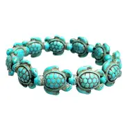 Turtle Turquoise Beaded Sea New Stretch Bracelet