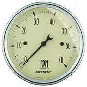 Autometer Antique Beige Tachometer 4 6 And 8 Cylinder - 7,000 RPM, 3 1/8 Inch, AU1898