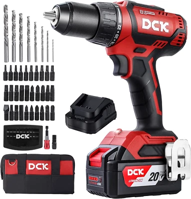 Brushless Cordless Drill Set, 20V Max Electric Drill with 4.0Ah Battery 531In.Lb